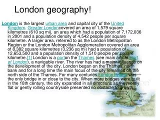 London geography!