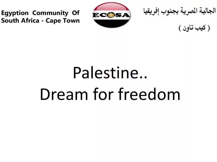 palestine dream for freedom