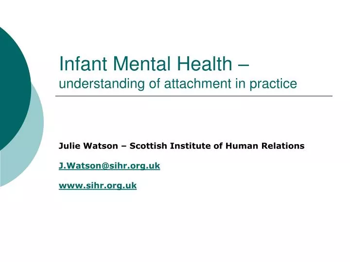 infant mental health understanding of attachment in practice
