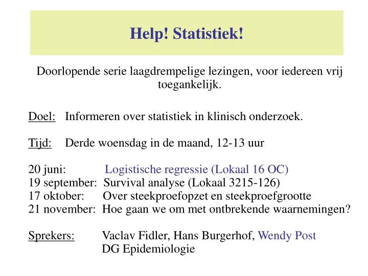 help statistiek