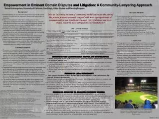 Empowerment in Eminent Domain Disputes and Litigation: A Community-Lawyering Approach