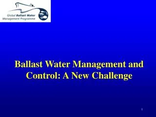 Ballast Water Management and Control: A New Challenge
