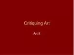 Critiquing Art