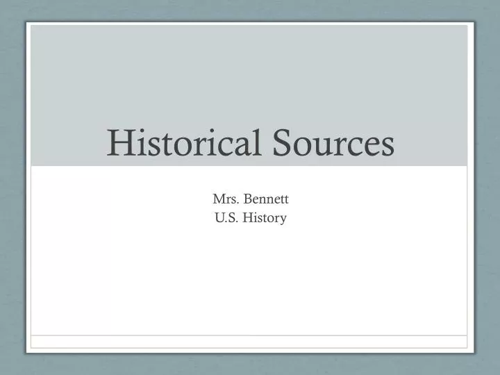 historical sources