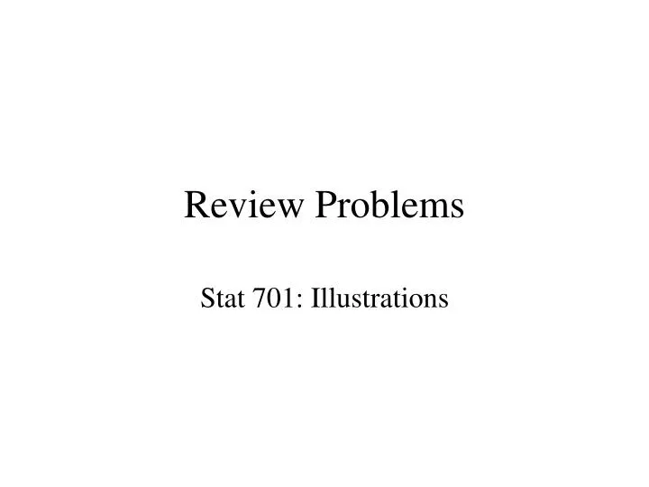 review problems
