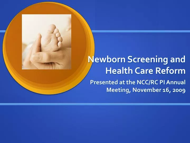 newborn screening and health care reform
