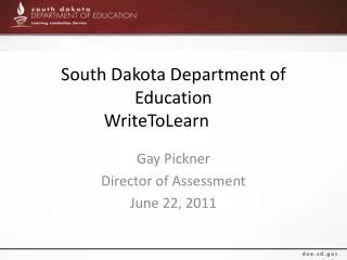 South Dakota Department of Education WriteToLearn