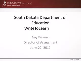 south dakota department of education writetolearn