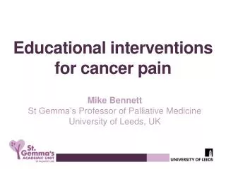 Educational interventions for cancer pain