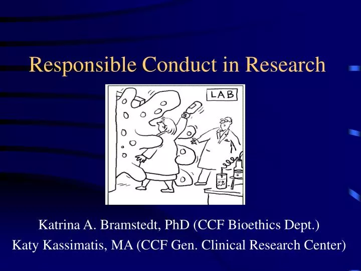 responsible conduct in research