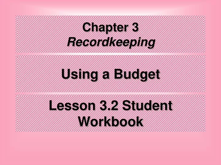 chapter 3 recordkeeping