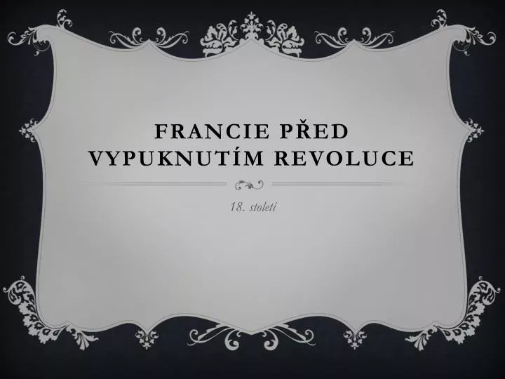 francie p ed vypuknut m revoluce