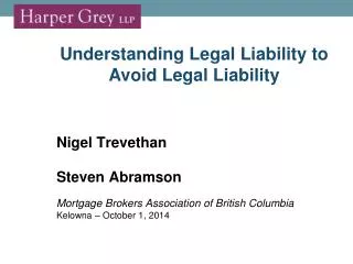 Understanding Legal Liability to Avoid Legal Liability