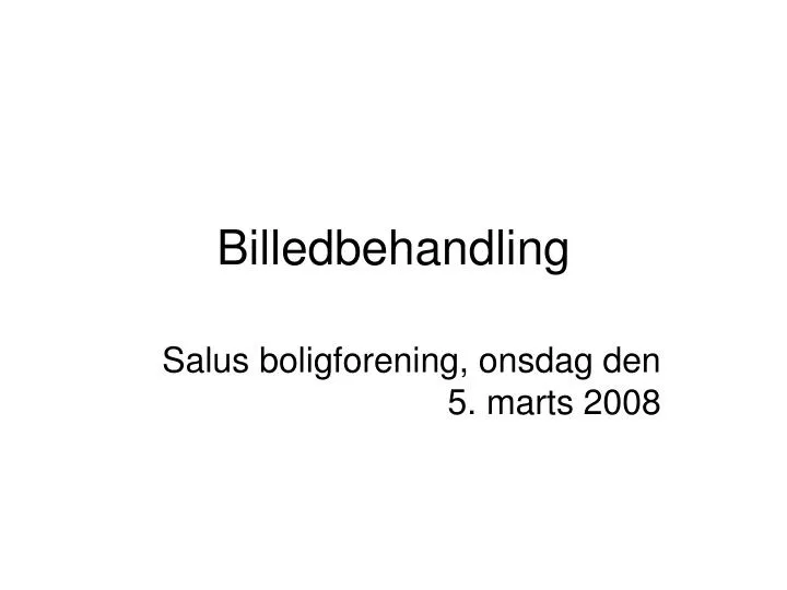 billedbehandling