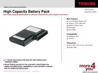High Capacity Battery Pack
