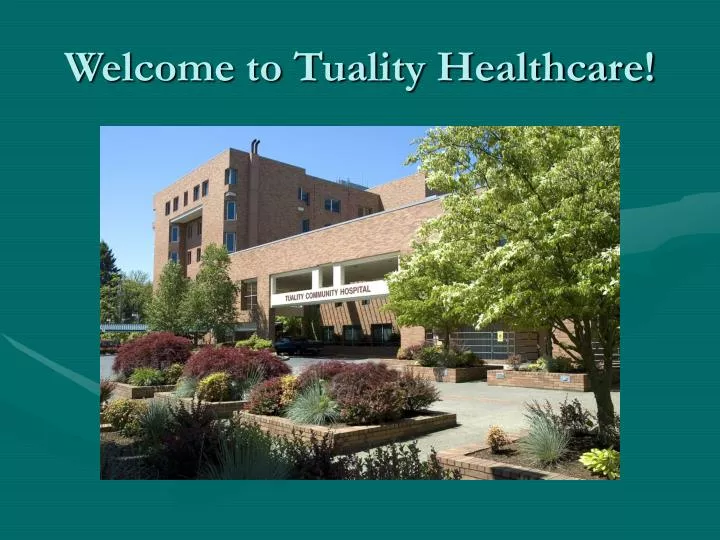 welcome to tuality healthcare