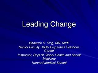 Leading Change