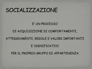 socializzazione