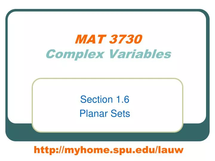 mat 3730 complex variables