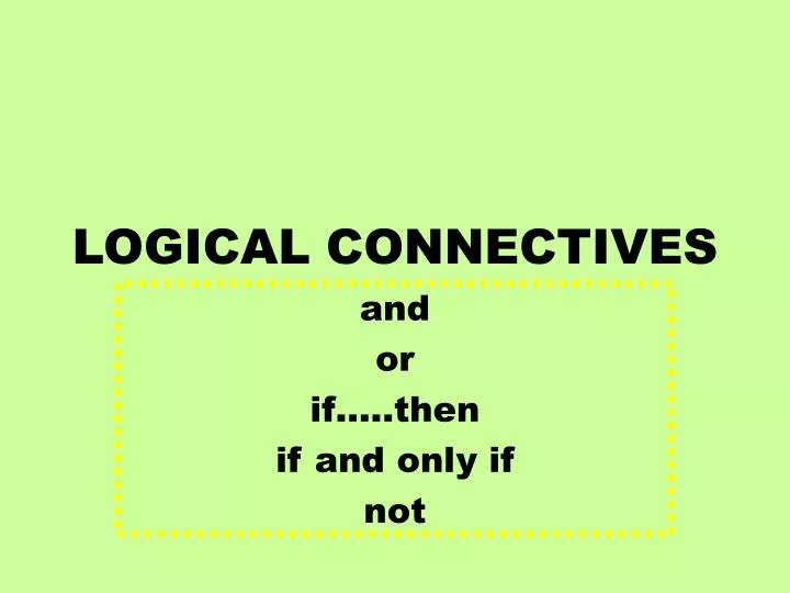 logical connectives