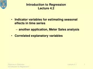 Introduction to Regression Lecture 4.2