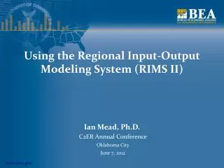 Using the Regional Input-Output Modeling System (RIMS II)