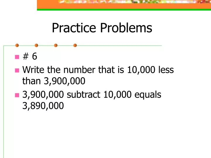 practice problems