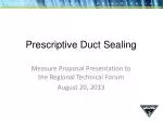 Prescriptive Duct Sealing - slide 1