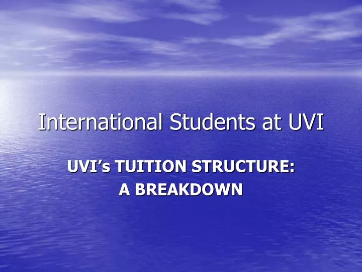 international students at uvi