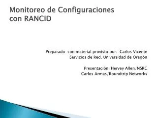 monitoreo de configuraciones con rancid