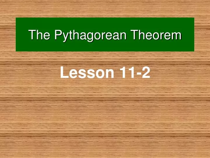 the pythagorean theorem