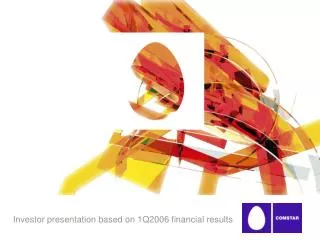 Investor presentation based on 1Q2006 financial results