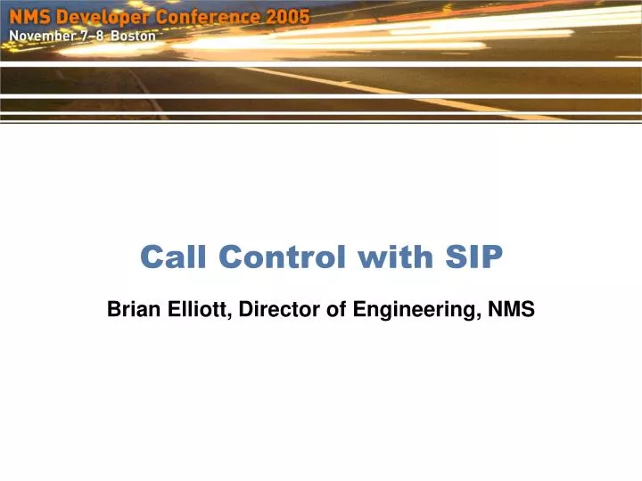 call control with sip