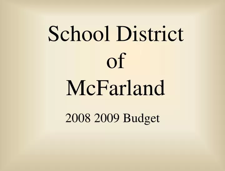 school district of mcfarland