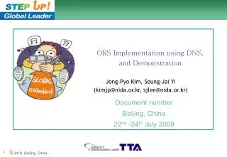 ORS Implementation using DNS, and Demonstration
