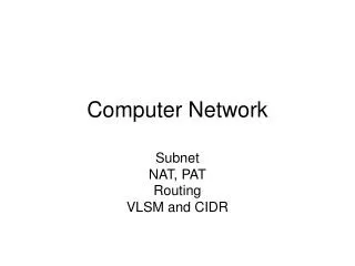 Computer Network