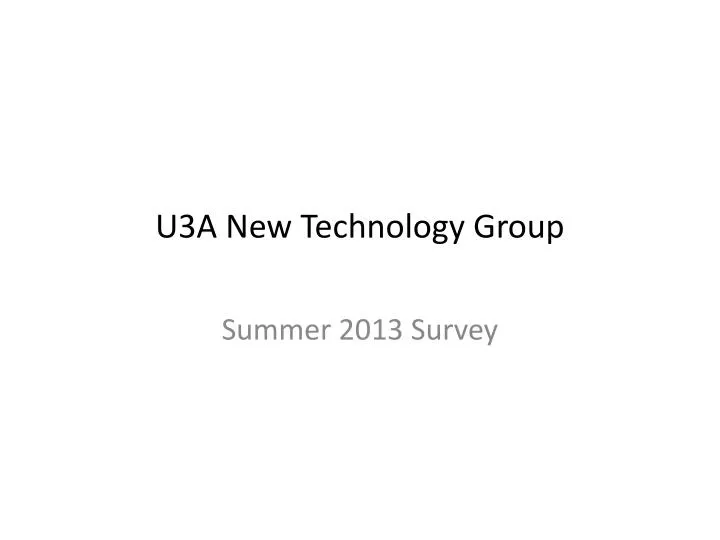 u3a new technology group