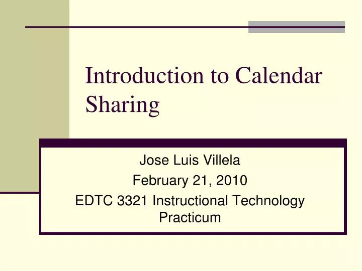 introduction to calendar sharing