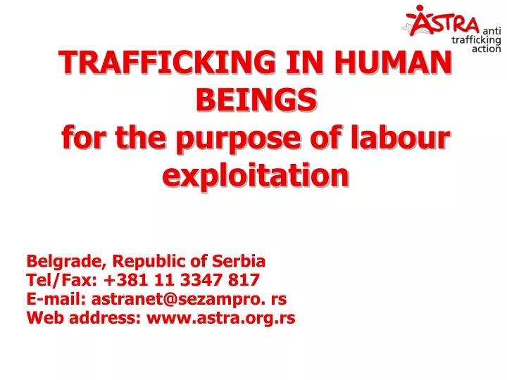 trafficking in human beings for the purpose of labour exploitation