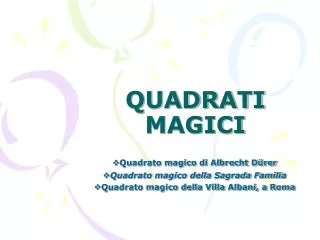 quadrati magici