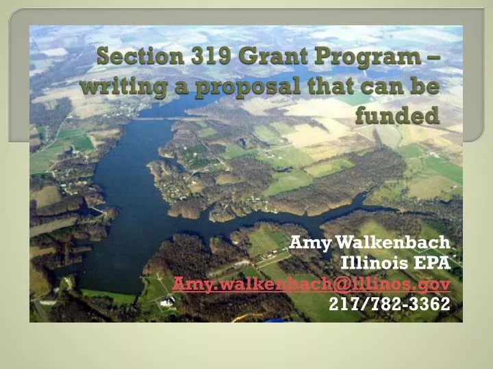 section 319 grant program writing a proposal that can be funded