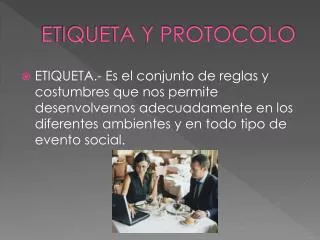 etiqueta y protocolo