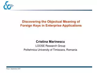 Discovering the Objectual Meaning of Foreign Keys in Enterprise Applications