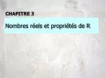Nombres réels et propriétés de R - slide 1