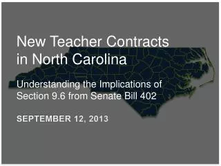 New Teacher Contracts in North Carolina