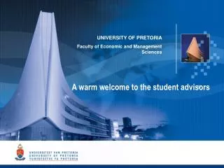 UNIVERSITY OF PRETORIA Faculty of Economic and Management Sciences
