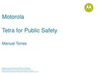 Motorola Tetra for Public Safety
