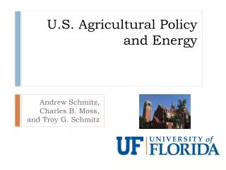 U.S. Agricultural Policy and Energy