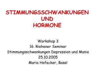 stimmungsschwankungen und hormone