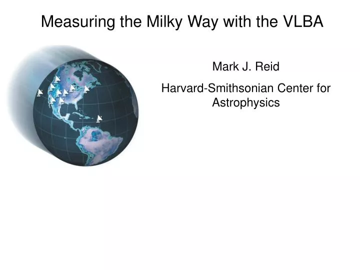 measuring the milky way with the vlba